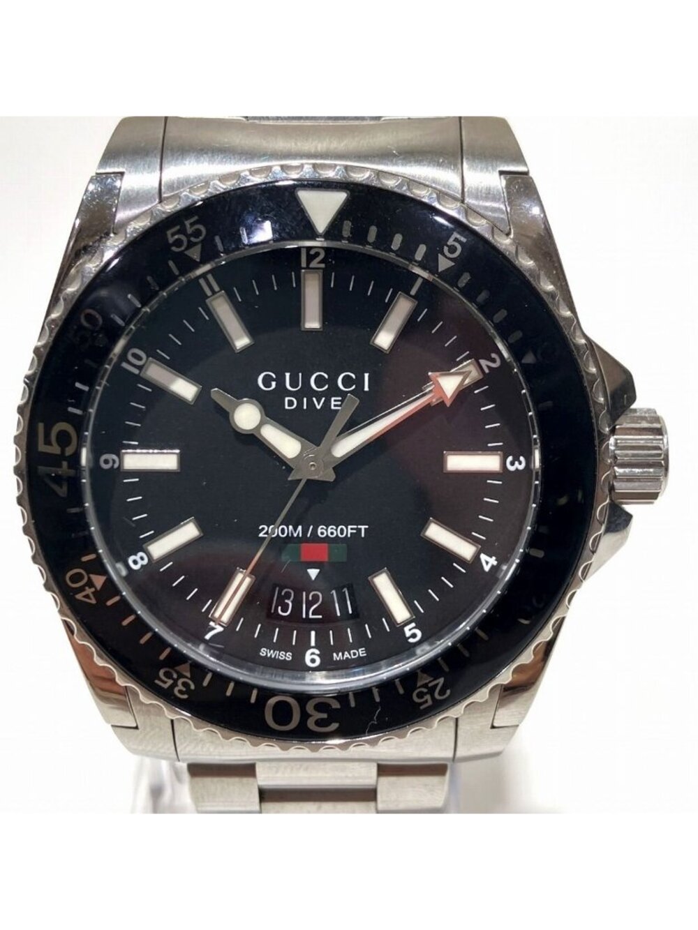 Gucci Dive Watch Gross Weight SS Automatic Winding Black Dial 136.3